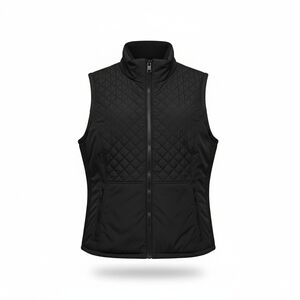 Andrew Marc Black Quilted Puffy Vest Woman Large Gorpcore Outdoor Layering Fall